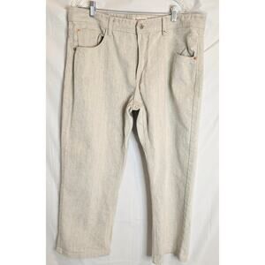 Ablanche New York Men's Beige Jeans Size 42x32 100% Cotton Western Raw Rodeo